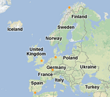 Comparing solar panel production around Europe