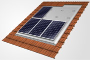 In-roof solar panel frame