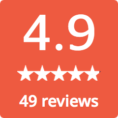 Which Trusted Trader badge showing that Cambridge Solar Ltd has 4.9 stars with 49 reviews.